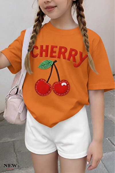 New Shine Παιδικό μπλουζάκι unisex με στάμπα κεράσια