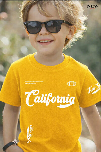 New Shine TRICOU UNISEX PENTRU COPII CU IMPRIMEU CALIFORNIA