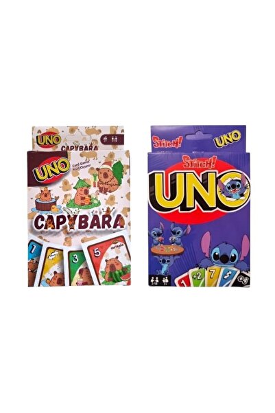 Oyunsal مجموعة بطاقات ألعاب كابيبارا أونو وستيتش أونو مكونة من قطعتين