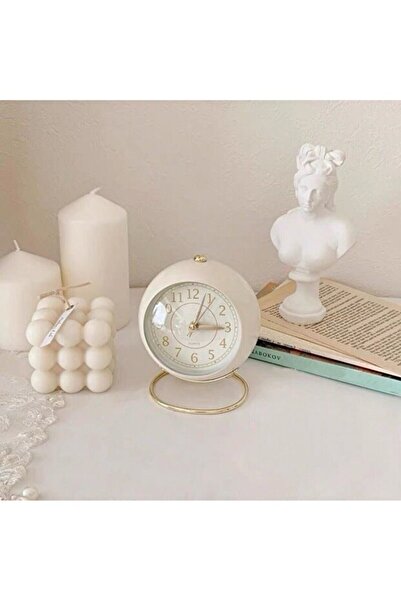 HEPBİMODA GOLD Retro Quartz Sessiz Ve Işıklı Masa Saati Pinterest Saat