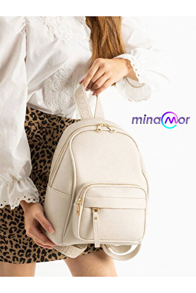 Minamor حقيبة ظهر نسائية من الجلد الصناعي