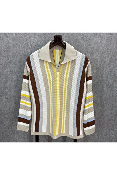 FıttingRoom Oversized Long Striped Knitwear
