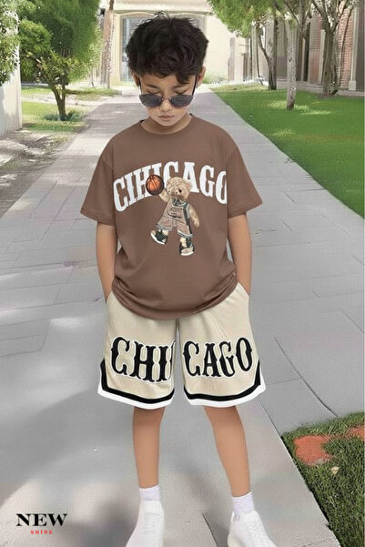 New Shine Čikago medvedić štampani unisex dečji T-shirt