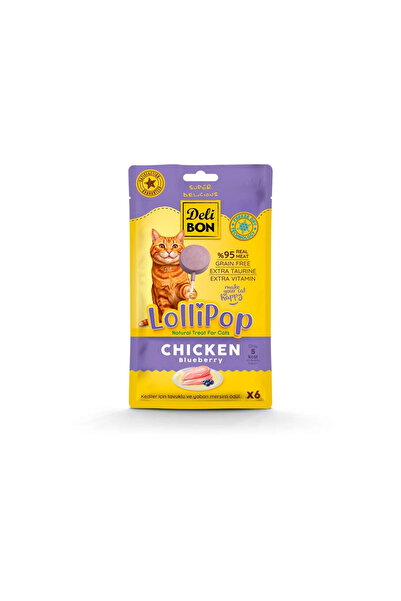 Delibon Tavuklu Lolipop Kedi Ödül Maması 6Lı