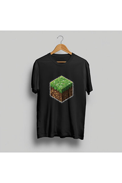 TİMİSİVA Μπλουζάκι Unisex oversized MINECRAFT1 B με τύπωμα από βαμβακερό λαιμ...