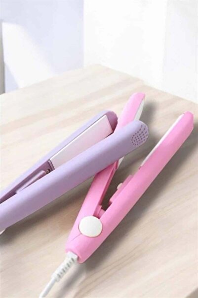 Lisinya Ceramic Coating Portable Mini Hair Straightener Travel-Friendly Desig...