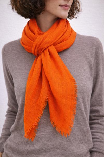 KRAFTELLA Linen Look Soft Silk Square Scarf – Matte Texture, Lightweight and ...