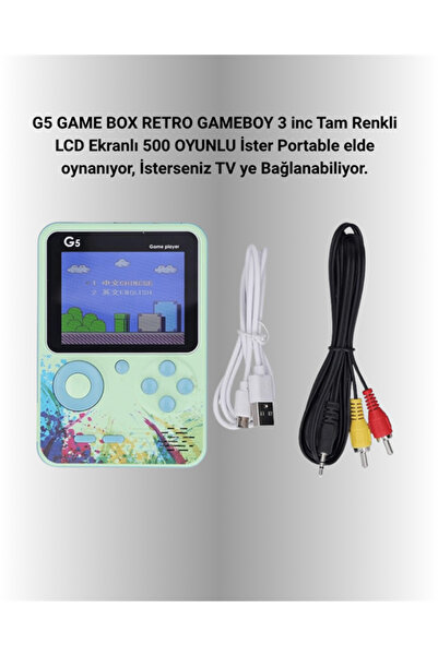 Lisinya G5 Game Box Retro Mini Oyun Konsolu – 500 Dahili Oyun -