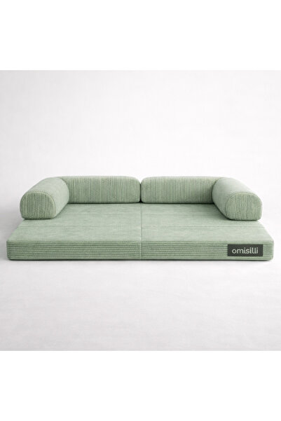 OMİSİLLİ Eko Kanepe Fitilli Kadife Silinir Yıkanır 32h Cm Çökmez Dayanıklı 80...