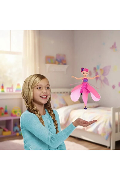 MİRALİVE Uçan Peri Oyuncak Usb Kablolu Ve Şarj Edilebilir Oyuncak Pembe Renkli