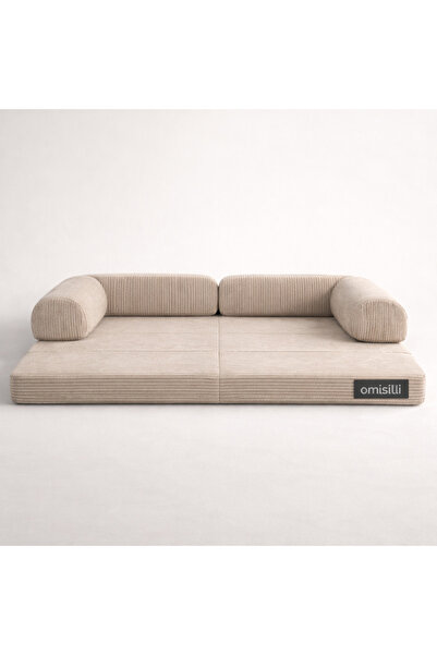 OMİSİLLİ Eko Kanepe Fitilli Kadife Silinir Yıkanır 32h Cm Çökmez Dayanıklı 80...