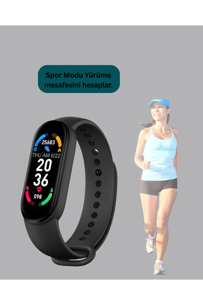 Lisinya uzun şarjlı Spor Akıllı Saat - Adımsayar ve Nabız Ölçer Özellikli -