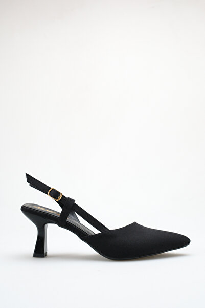 BEEKAMI Women's Pointed Toe Open-Back Goblet Heel Shoes