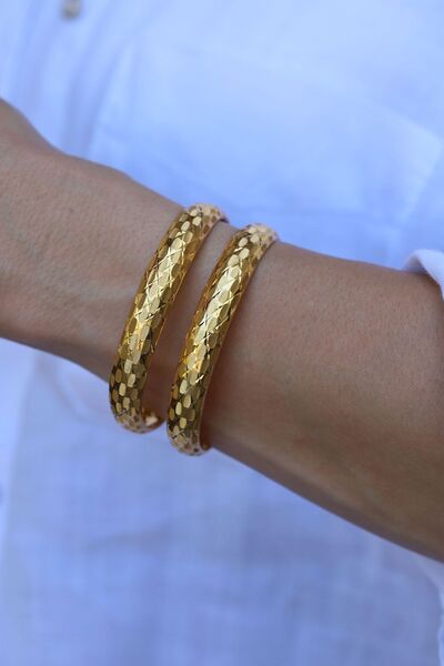 Yenigün Kuyumculuk Hediyelik Yatırımlık Ikili Baklava Model Altın Bilezik