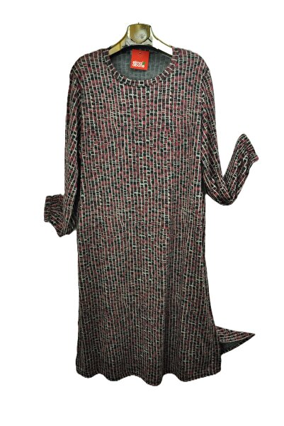 elma abone Plus Size Ikadin Duru Combed Cotton Tunic