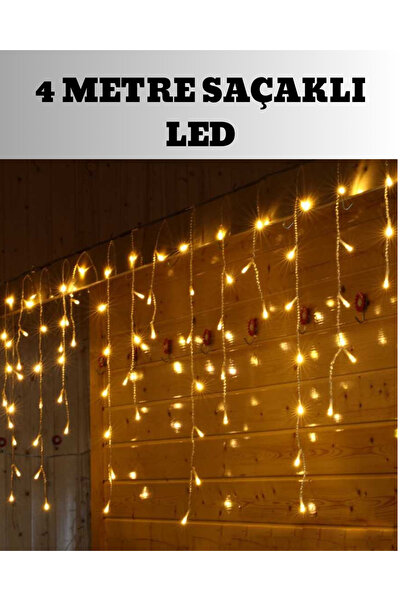Lisinya 4 Metre Şelale Led Işık Perdesi Dekoratif -