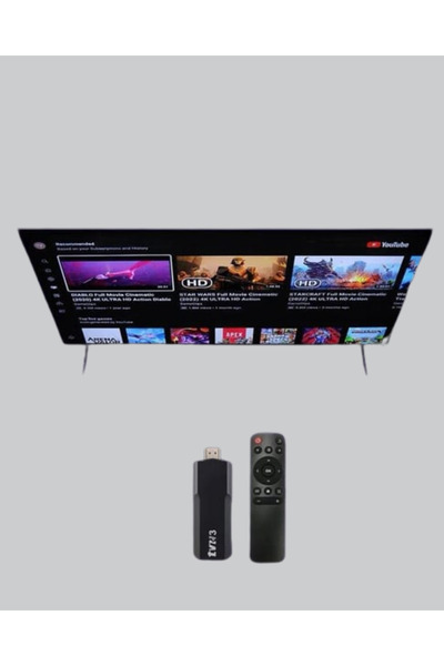 Genel Markalar WiFi ve Bluetooth Destekli Android TV Dönüştürücü Stick -
