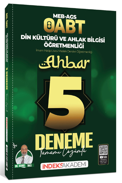 İndeks Akademi 2026 ÖABT MEB-AGS Din Kültürü ve Ahlak Bilgisi Ahbar 5 Deneme ...