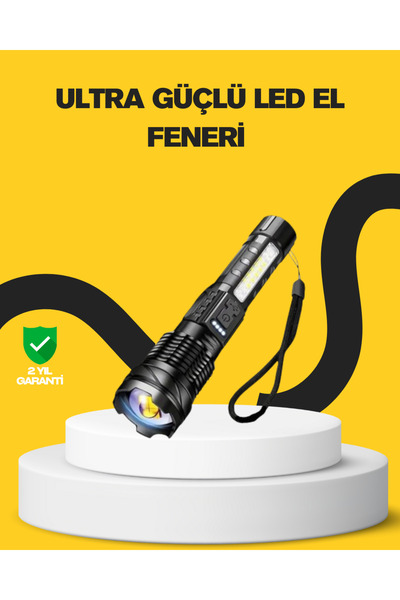 doremodam Güçlü LED El Feneri Şarj Edilebilir Çok Modlu - Lisinya