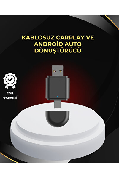 Lisinya Kablosuz CarPlay ve Android Auto Dönüştürücü – USB-A & Type-C Girişli Akıllı Adaptör -