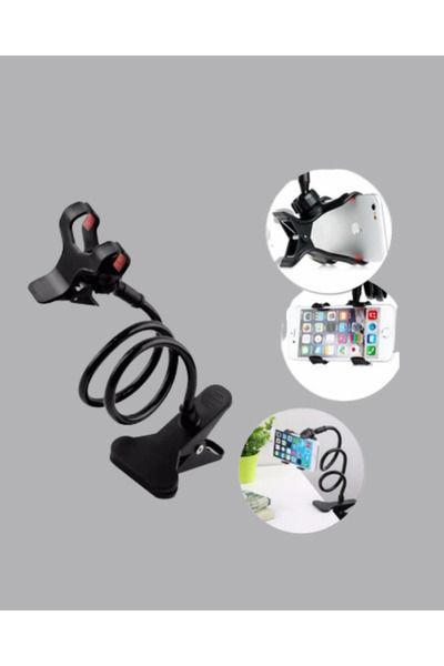 Lisinya Acrobat Desktop Phone Holder with Latch, 360 Degree Rotatable -