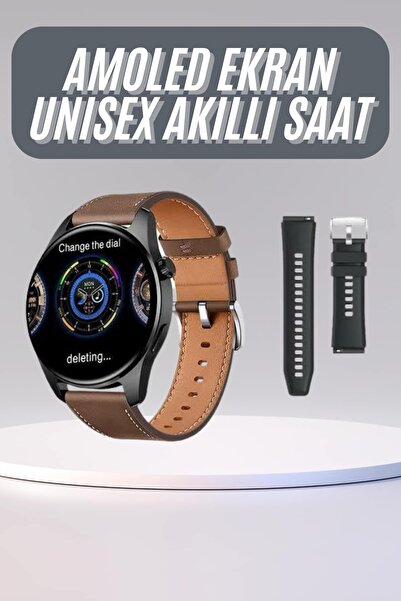 Lisinya Yuvarlak Kasa 46mm Akıllı Saat Android Ve IOS Uyumlu Uyku ve Sağlık T...