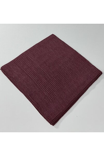 MİRAY Pano Cotton Scarf - 95 X 95 - 0623 Light Burgundy-36