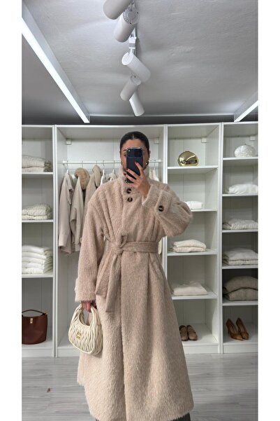 LUUNA STORE Evora Stand-Up Collar Coat - Stone