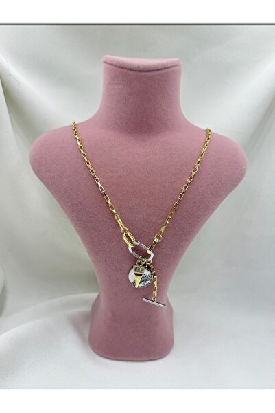 mibrillo Brand equivalent two-color eye charm necklace