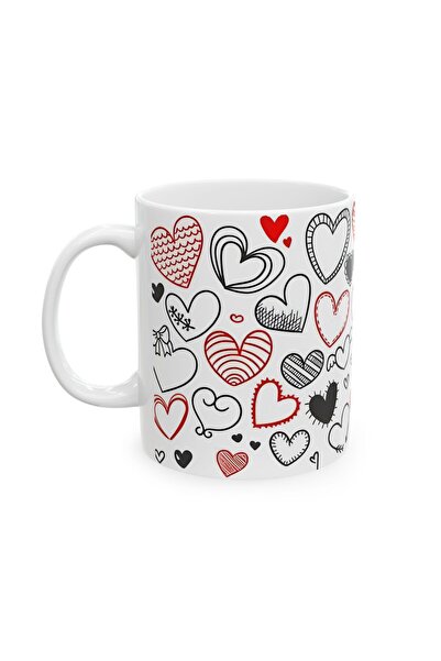 BASKIBAZAR Since 2020 Valentine's Day Special Printed Heart-Shaped Mugs – a G...