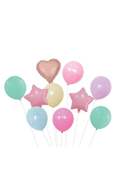 OEM Baloane de Petrecere Folie Metalizate Stele Inima Rotunde - 10buc