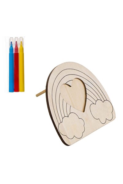 OEM Creative Set "Rainbow Heart Photo Frame" & 3 Markers - 4pcs