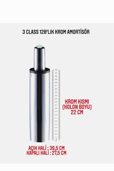 sandofis 120'lik Krom Çalışma Koltuğu Amortisörü(3 Class)