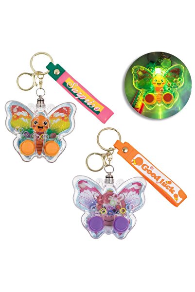 OEM Water Toy Keychain Butterfly with Light 9x8cm