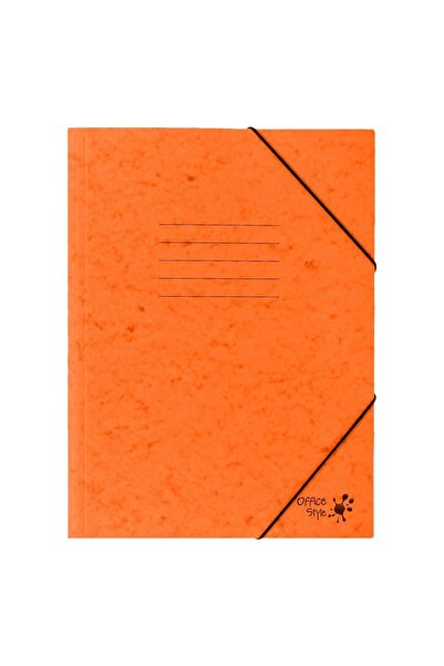 OEM Orange Cardboard File Folder with Elastic 25.5x34.5cm