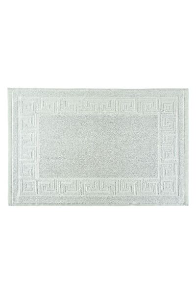 OEM Grey Cotton Bath Mat with Meander Pattern 60x40cm