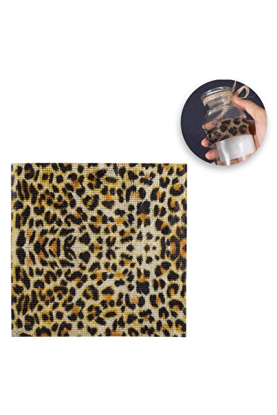 OEM Rhinestone Sticker Leopard 20x20cm