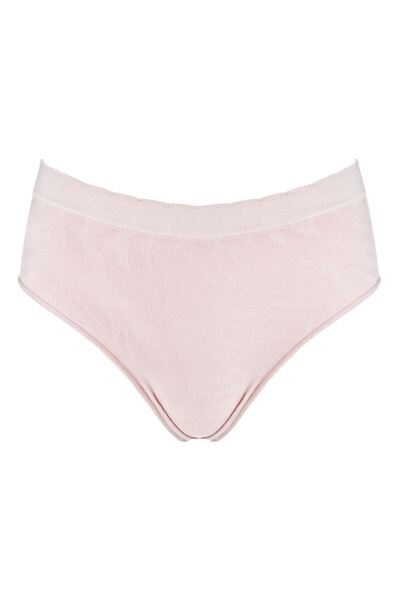OEM Nude Pink Seamless Zebra Panties with Wide Elastic for Women - One Size
