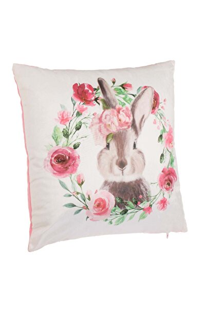 OEM Velvet Easter Decorative Pillow with Bunny Pattern 40x40cm