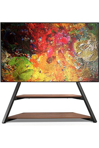 FITUEYES Eiffel Serisi Köşe Tipi Özel Tasarım Yer TV Sehpası 75–100 İnç