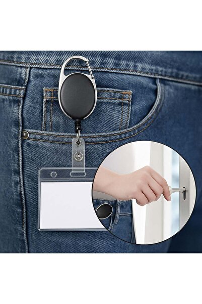 OEM Keychain with Extendable Lanyard and Card Hook