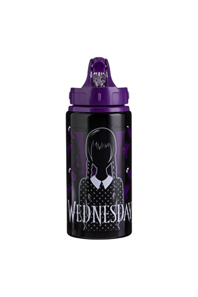 OEM Sticla Apa Flip Top Neagra Mov Wednesday pentru Copii 500ml