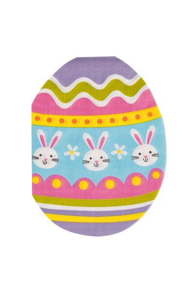 OEM Servetele Masa de Paste cu 2 Straturi in Forma de Ou Colorat 24x32cm - 20buc