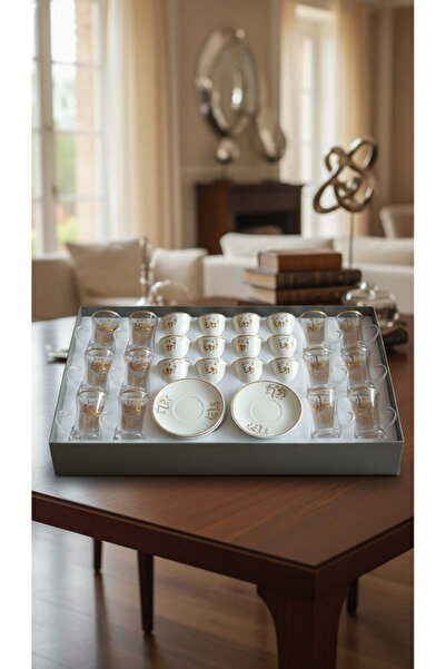 Generic Luxury hospitality set - elegantly patterned coffee and tea cups - pe...