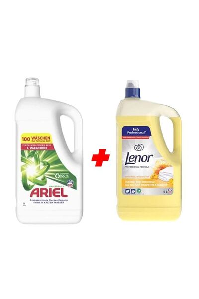 Ariel Pachet detergent lichid de rufe Universal 5L + Balsam Profesional 5L
