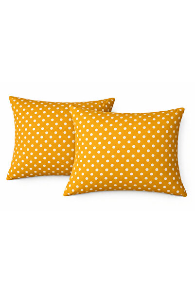 calinahome Yellow Polka Dot 100% Cotton Pillowcase (2 Pieces)