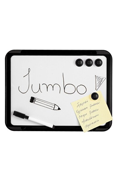 OEM Magnetic Whiteboard with Black Frame & Magnets 28.3x21.5cm