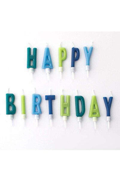 OEM Lumanari Zi de Nastere Bleu Verzi Happy Birthday - 13buc