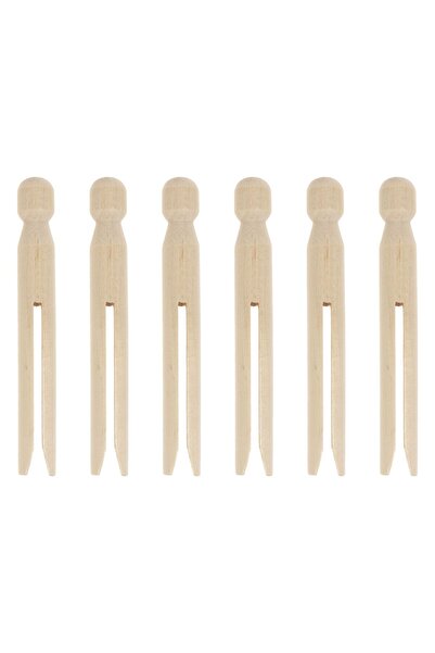 OEM Natural Color Doll Body Shaped Chopsticks for Creations Ø1.4x11cm - 6pcs