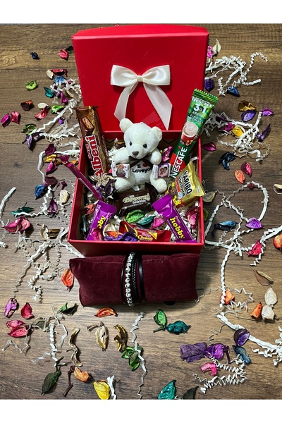 gülümse gel 14 Şubat Sevgililer Günü Erkek Sevgiliye Hediye Kutusu Bileklik A...